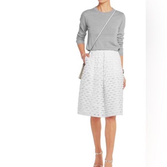 J. Crew laser cut midi skirt in navy blue - Picture 5 of 12